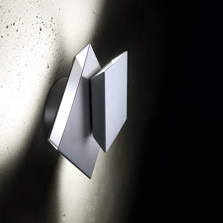 Image 1 Holtkoetter Cubic Dual Swivel 6" High LED Wall Sconce
