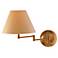 Holtkoetter Old Brass Finish Shaded Swing Arm Wall Lamp