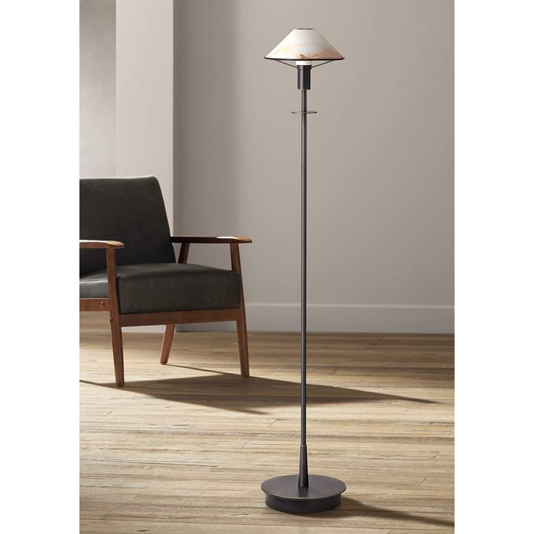 Image 1 Holtkoetter Old Bronze Alabaster Brown Floor Lamp