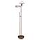 Holtkoetter Old Bronze Alabaster Glass Swing Arm Floor Lamp