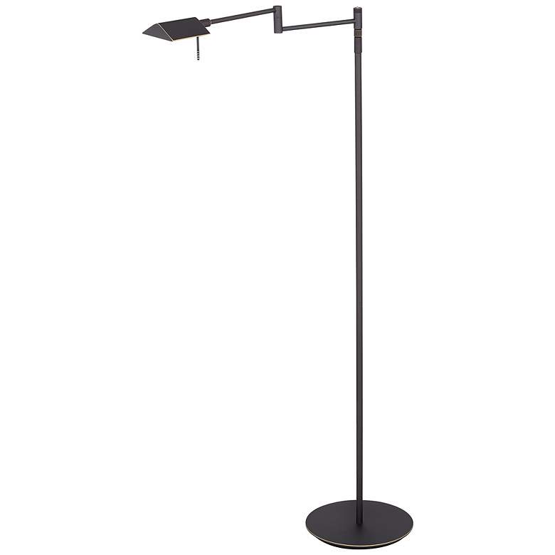 Image 1 Holtkoetter Old Bronze LED Adjustable Swing Arm Floor Lamp