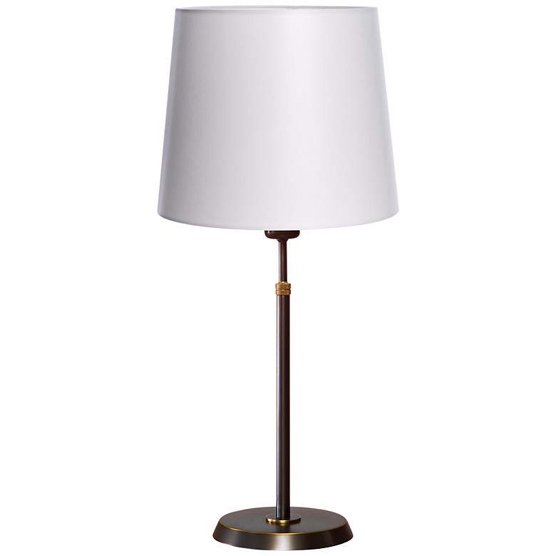 Image 1 Holtkoetter Olde Bronze Lamp with Satin White Shade