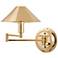 Holtkoetter Polished Brass Solid Brass Swing Arm Wall Lamp