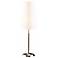 Holtkoetter Satin Nickel Lamp with Slim Satin White Shade