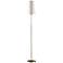 Holtkoetter Satin Nickel Narrow White Shade Floor Lamp