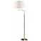 Holtkoetter Satin Nickel White Shade Swing Arm Floor Lamp