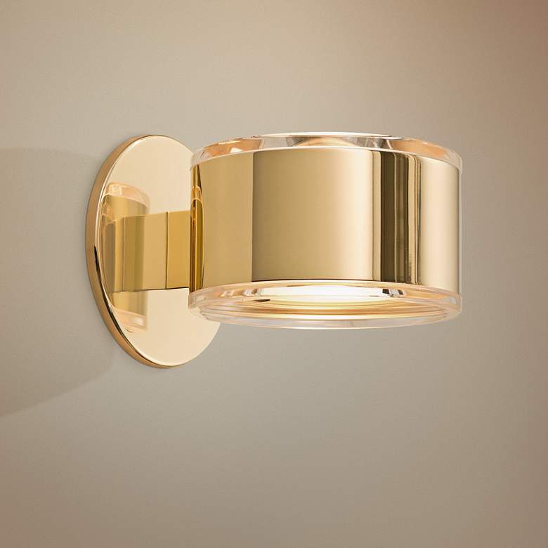 Image 1 Holtkoetter Up-Down 5 1/4 inch Wide Polished Brass Wall Sconce