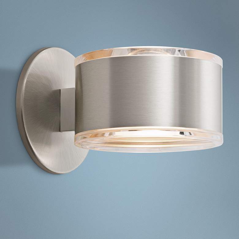 Image 1 Holtkoetter Up-Down 5 1/4 inch Wide Satin Nickel Wall Sconce