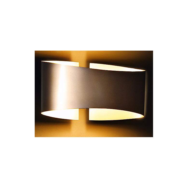 Image 1 Holtkoetter Voila 9 1/4" Wide Old Bronze Wall Sconce