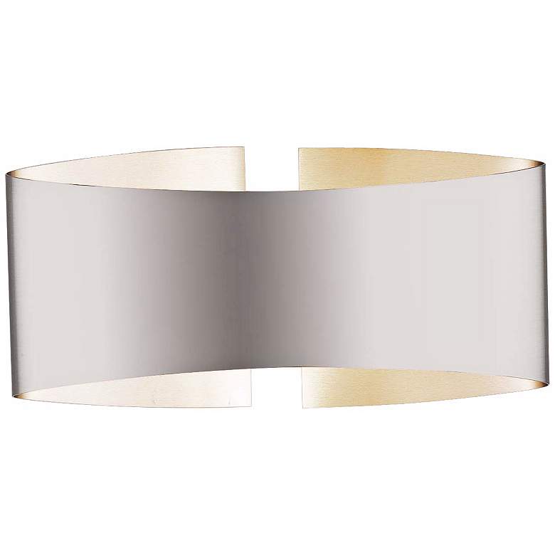 Image 1 Holtkoetter Voila 9 1/4" Wide Stainless Steel Wall Sconce