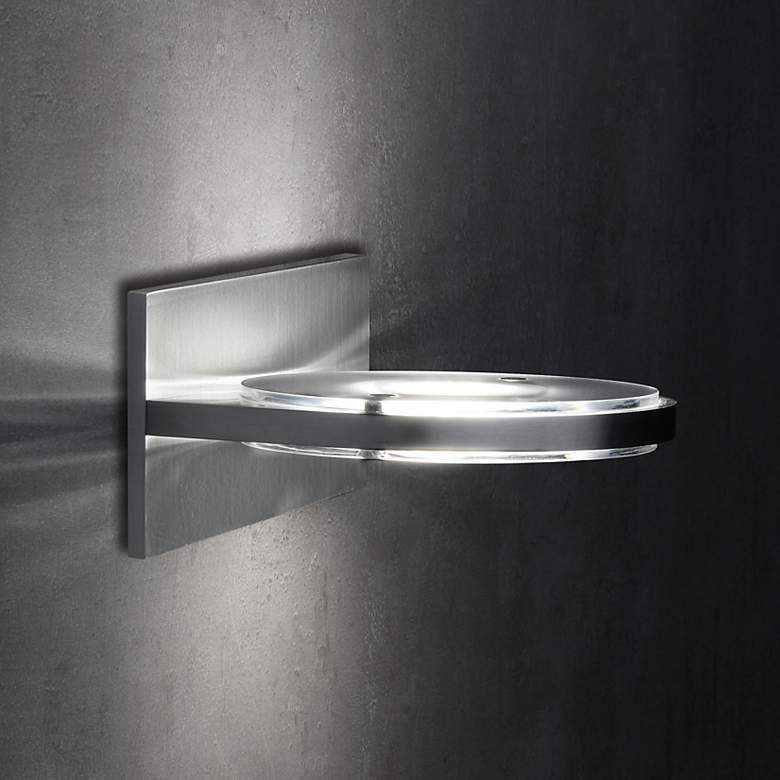 Image 1 Holtkoetter Wega Frost Glass 5 1/4" High LED Wall Sconce