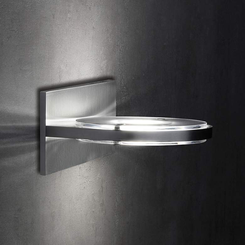 Image 1 Holtkoetter Wega Frost Glass 5 1/4 inch High LED Wall Sconce