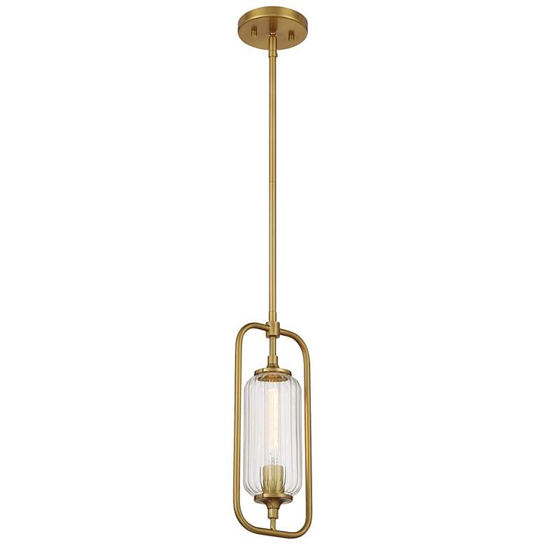 Image 4 Holton 1-Light Mini-Pendant in Warm Brass more views