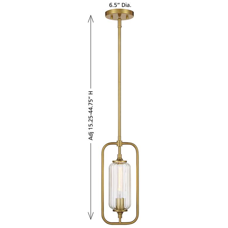 Image 7 Holton 1-Light Mini-Pendant in Warm Brass more views