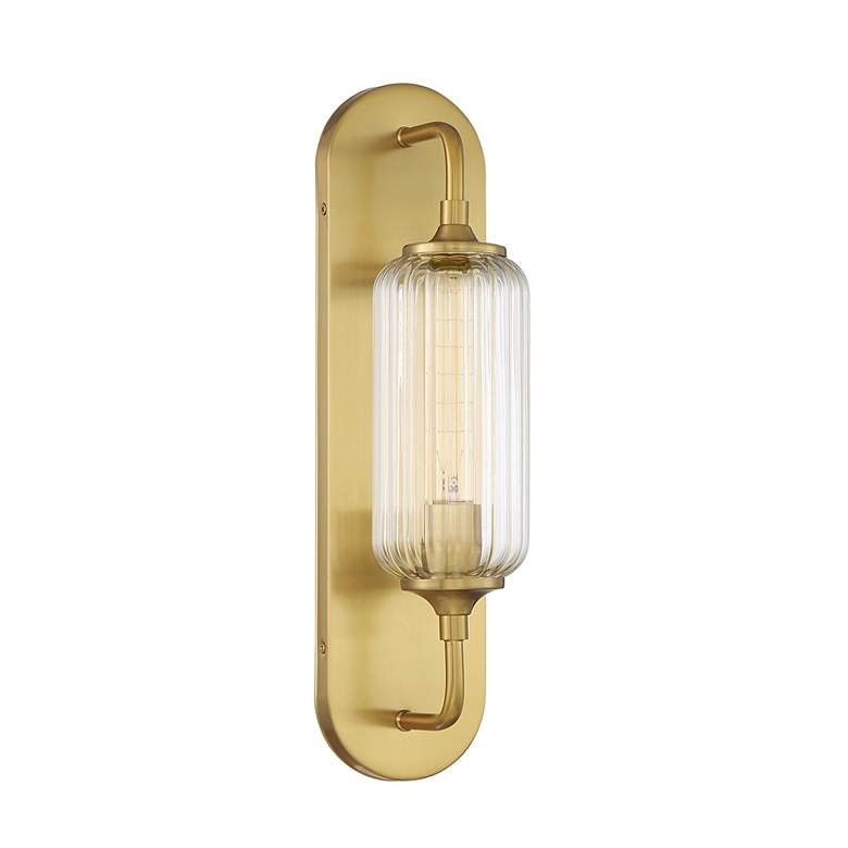 Image 2 Holton 1-Light Wall Sconce in Warm Brass more views