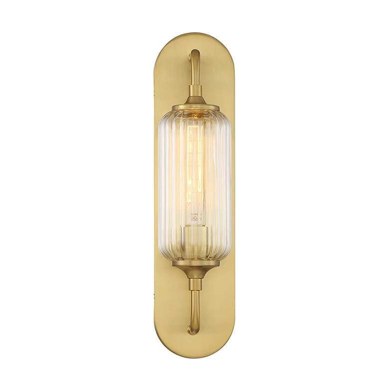 Image 3 Holton 1-Light Wall Sconce in Warm Brass more views