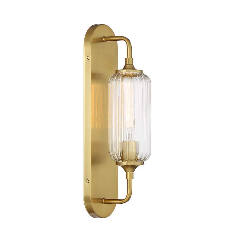 Image 4 Holton 1-Light Wall Sconce in Warm Brass more views