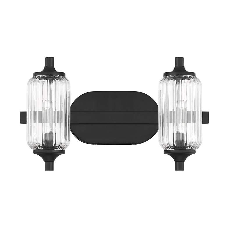 Image 2 Holton 2-Light Bathroom Vanity Light in Matte Black more views