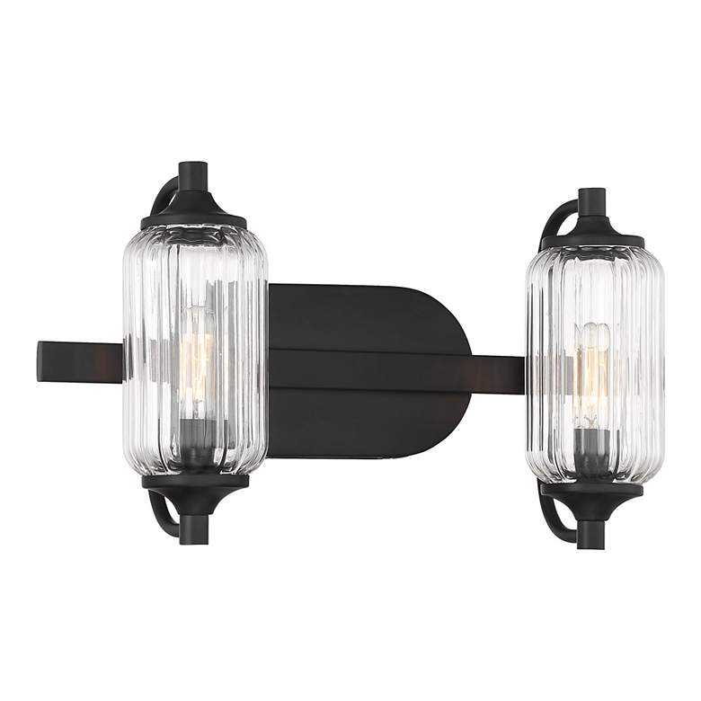 Image 3 Holton 2-Light Bathroom Vanity Light in Matte Black more views