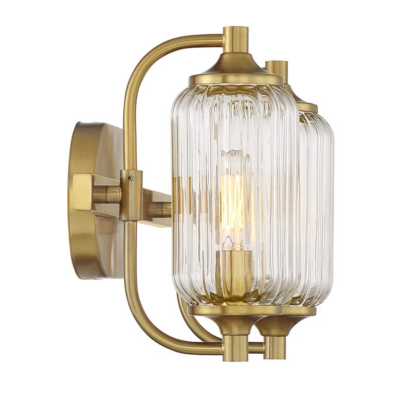 Image 5 Holton 2-Light Bathroom Vanity Light in Warm Brass more views