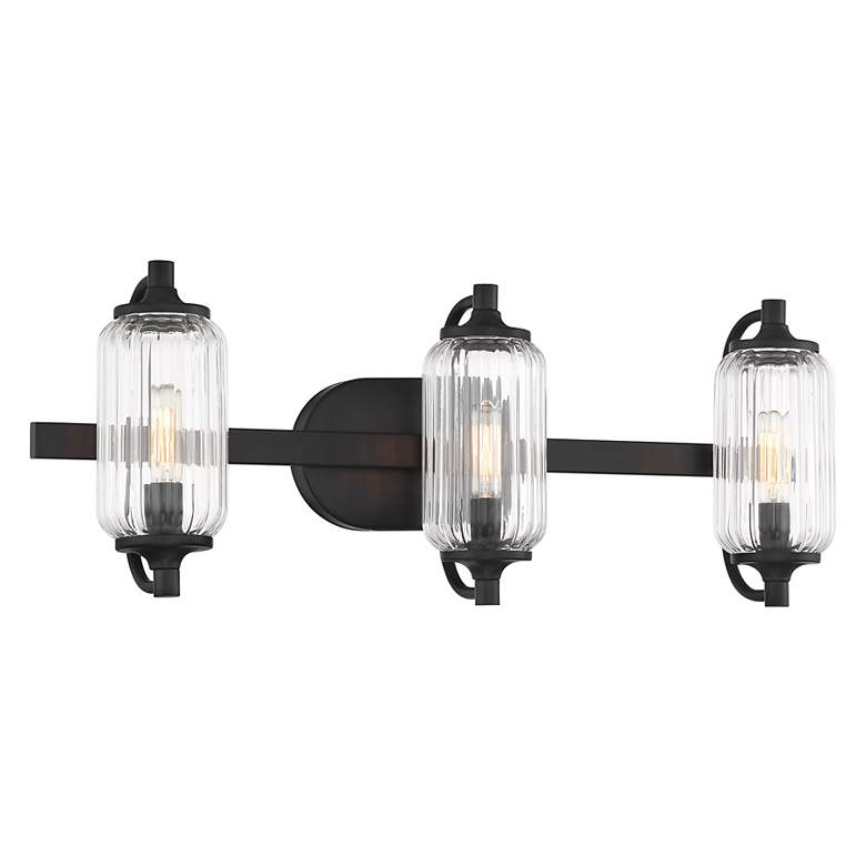 Image 3 Holton 3-Light Bathroom Vanity Light in Matte Black more views