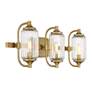 4_Holton 3-Light Bathroom Vanity Light in Warm Brass more views