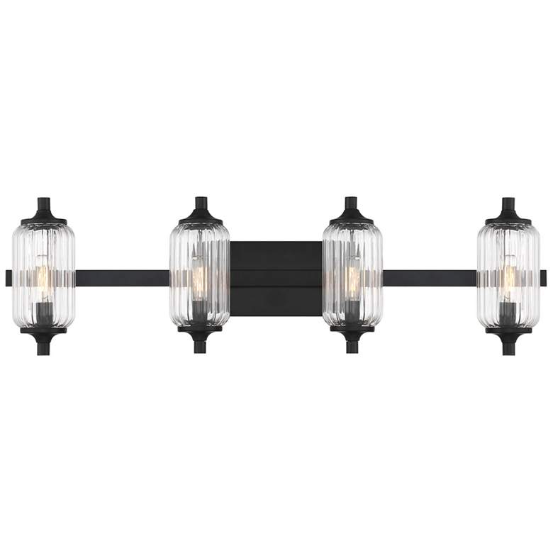 Image 1 Holton 4-Light Bathroom Vanity Light in Matte Black