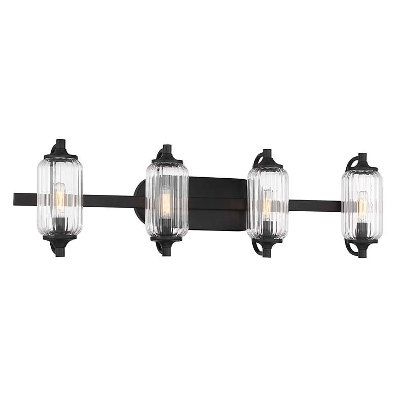 Image 3 Holton 4-Light Bathroom Vanity Light in Matte Black more views