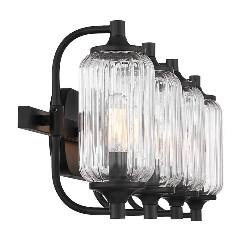 Image 5 Holton 4-Light Bathroom Vanity Light in Matte Black more views