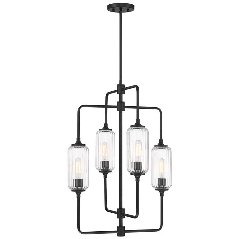 Image 1 Holton 4-Light Chandelier in Matte Black