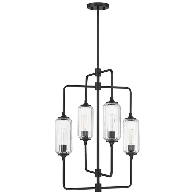 Image 2 Holton 4-Light Chandelier in Matte Black more views