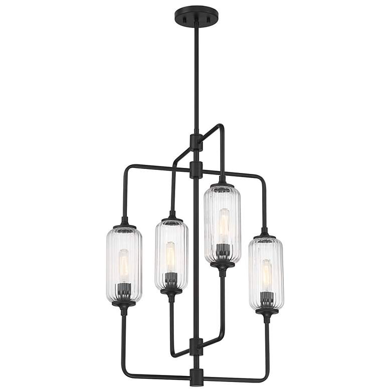 Image 3 Holton 4-Light Chandelier in Matte Black more views