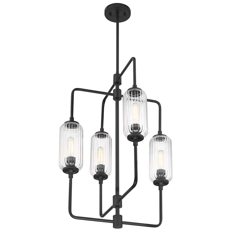 Image 4 Holton 4-Light Chandelier in Matte Black more views