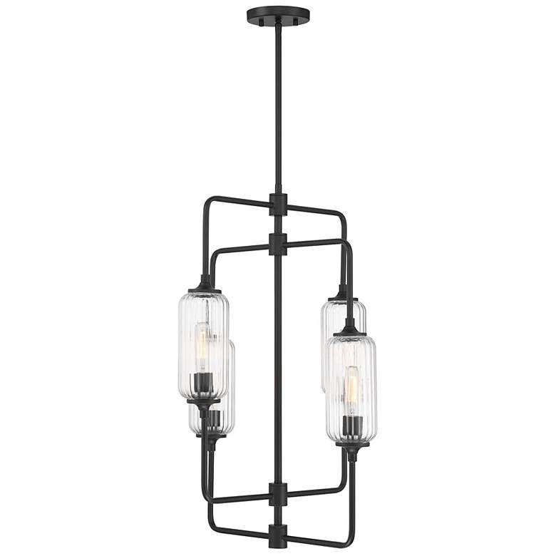 Image 5 Holton 4-Light Chandelier in Matte Black more views