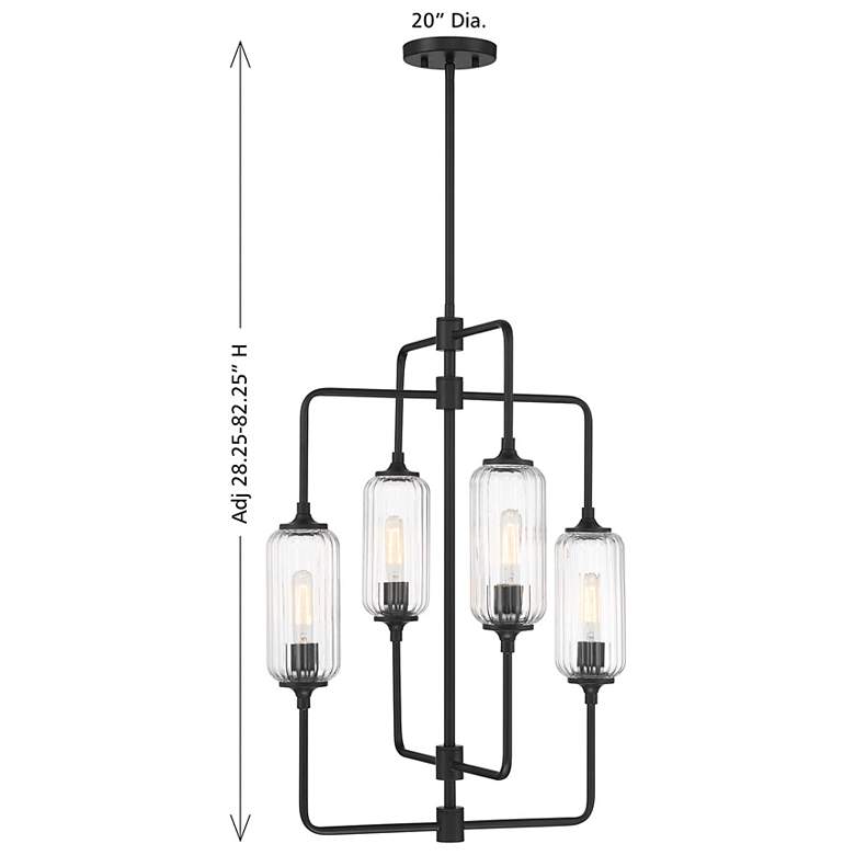 Image 6 Holton 4-Light Chandelier in Matte Black more views