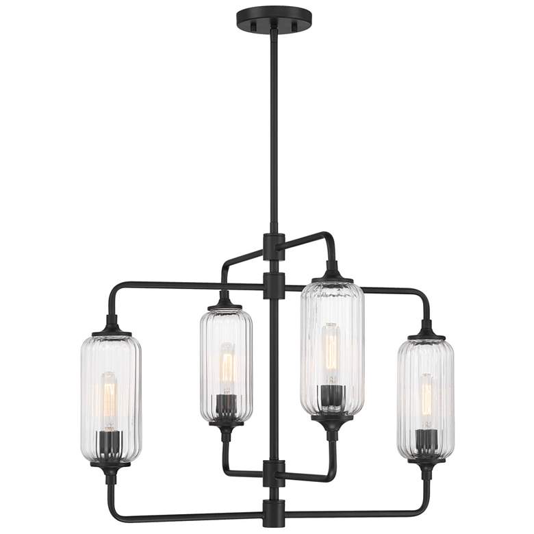 Image 1 Holton 4-Light Chandelier in Matte Black