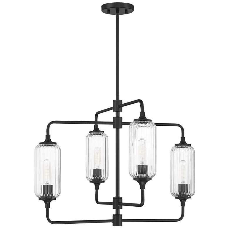 Image 2 Holton 4-Light Chandelier in Matte Black more views