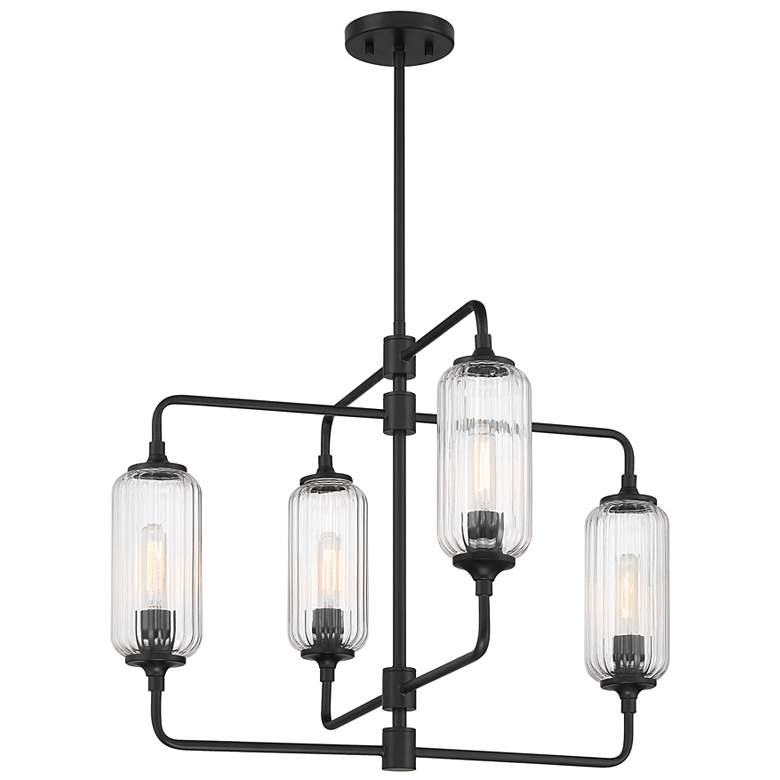 Image 3 Holton 4-Light Chandelier in Matte Black more views