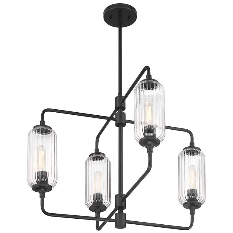 Image 4 Holton 4-Light Chandelier in Matte Black more views
