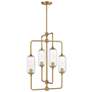 Thumbnail2 of Holton 4-Light Chandelier in Warm Brass more views