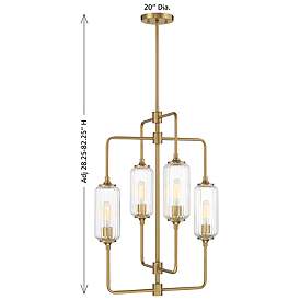 Image5 of Holton 4-Light Chandelier in Warm Brass more views