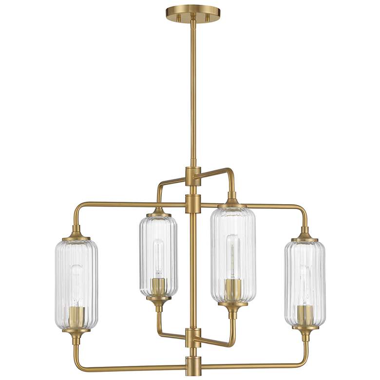 Image 2 Holton 4-Light Chandelier in Warm Brass more views