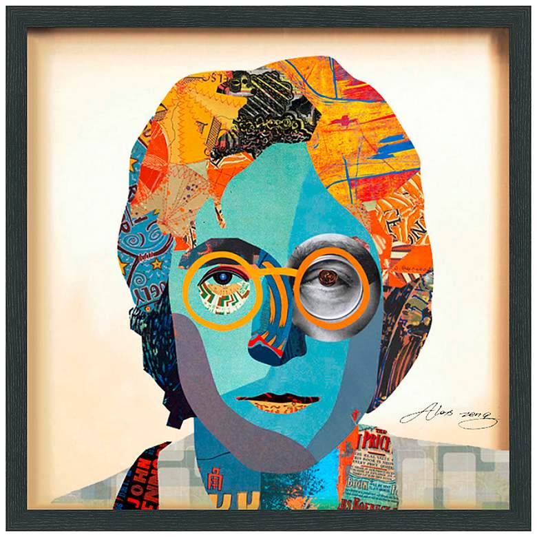 Image 2 Homage to John 25" High Dimensional Collage Framed Wall Art