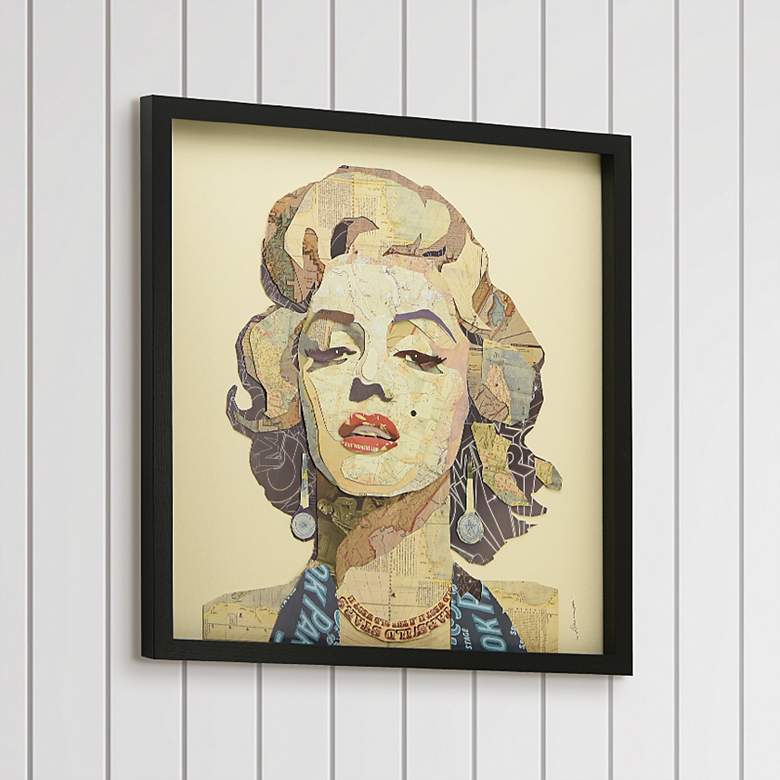 Image 1 Homage to Marilyn 25" High Collage Framed Wall Art