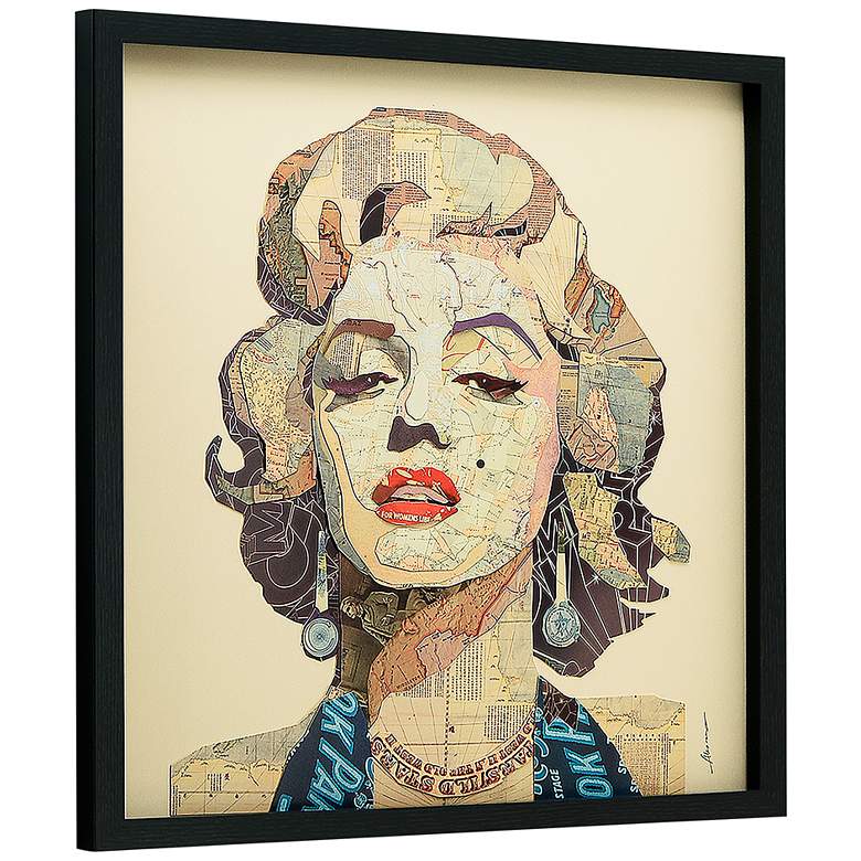 Image 4 Homage to Marilyn 25" High Collage Framed Wall Art more views