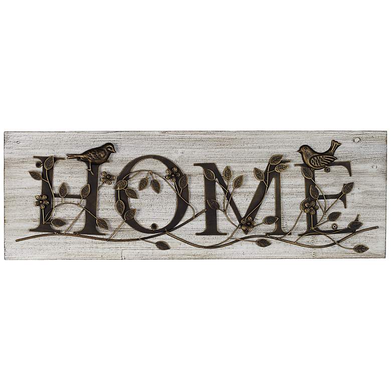 Image 1 Home 30 inch Wide Wood Wall Plaque