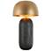 Home Anglel Hecatonimos 25 1/2" Black with Gold Dome Modern Table Lamp
