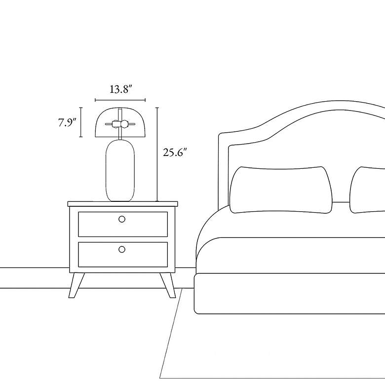 Image 7 Home Anglel Hecatonimos 25 1/2" Black with Gold Dome Modern Table Lamp more views