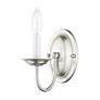 Thumbnail3 of Home Basics 1 Light Brushed Nickel Arm Wall Sconce more views