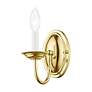 4_Home Basics 1 Light Polished Brass Arm Wall Sconce more views